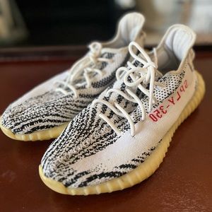 Mens size 12 Yeezy Zebra Sneakers